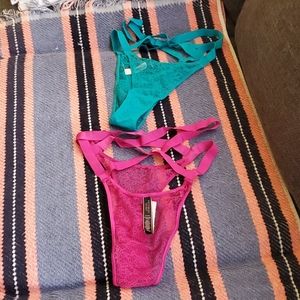 New Victoria secret thongs with elastic wrap